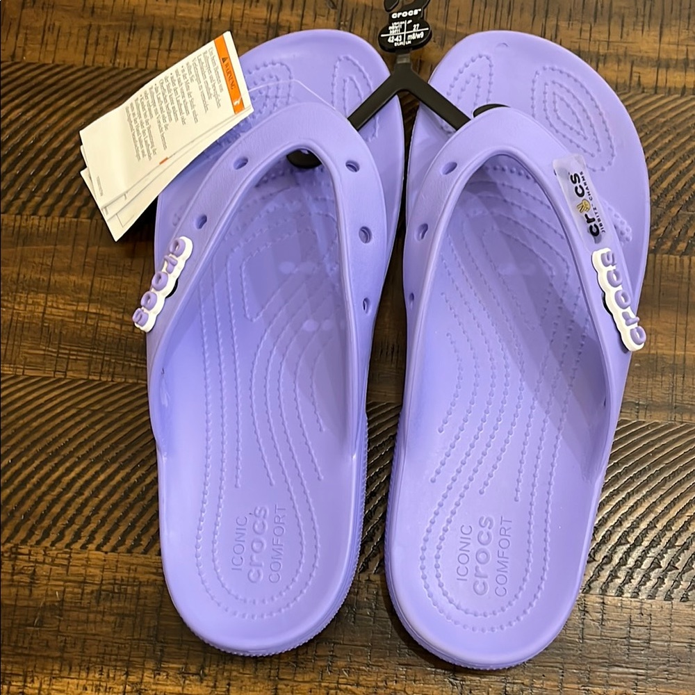 Crocs Purple Flip Flops